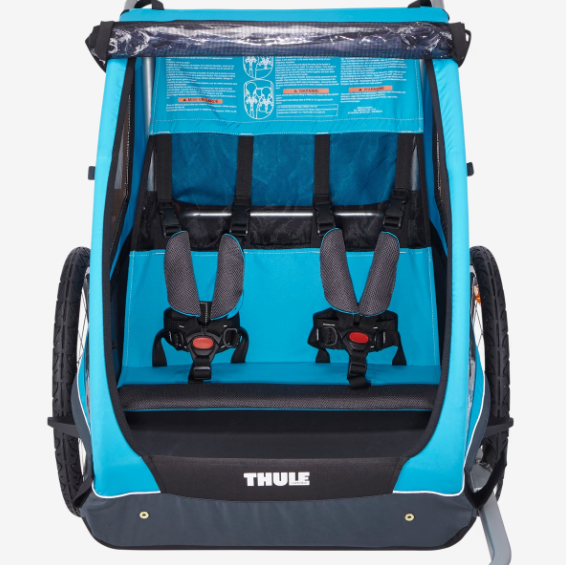 Lastekäru kahele lapsele THULE Chariot Coaster XT bike trailer+Stroll, Blue